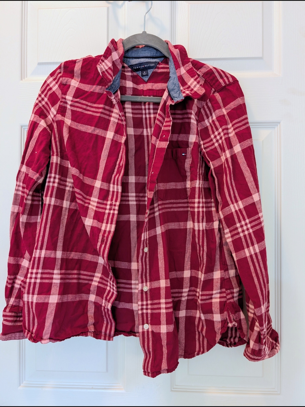 Tommy Hilfiger Red Plaid Flannel Shirt